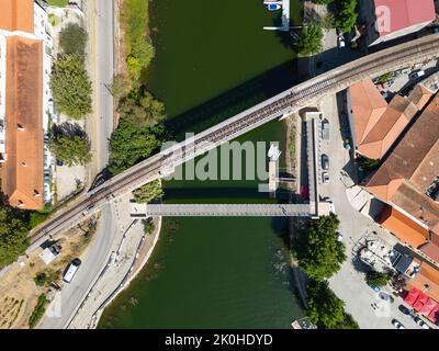 Luftaufnahmen des Douro-Tals in Pinhão, Portugal Stockfoto