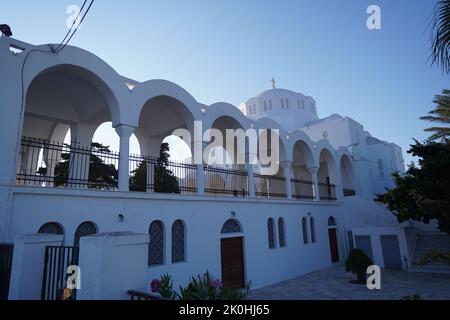 Die orthodoxe Metropolitan Cathedral in Santorini, Griechenland Stockfoto