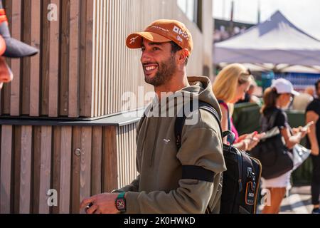 MONZA, Italien, 09. September 2022; # 3, Daniel RICCIARDO, AUS, McLaren F1 Team, MCL35M, Mercedes-Motor, während der Formel 1, F1, großer Preis von Italien, Gro Stockfoto