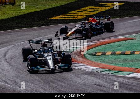MONZA, Italien, 11. September 2022; #63, George RUSSEL, GBR, Mercedes AMG F1 Team, Mercedes-AMG F1 W13 E Performance, während der Formel 1, F1, Italienische Gra Stockfoto