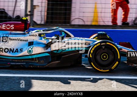 MONZA, Italien, 09. September 2022;#44, Lewis HAMILTON, GBR, Mercedes AMG F1 Team, Mercedes-AMG F1 W13 E Performance, während der Formel 1, F1, Italienische Gra Stockfoto