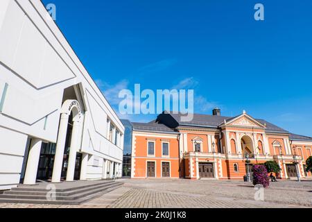 Klaipėdos dramos teatras, Schauspieltheater, Teatro aikštė, Theaterplatz, Altstadt, Klaipeda, Litauen Stockfoto