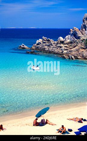 Rena Bianca Strand, Santa Teresa di Gallura, Sardinien, Italien Stockfoto