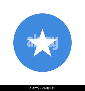 Somalia-Vektorfahnenkreis auf weißem Hintergrund Stock Vektor