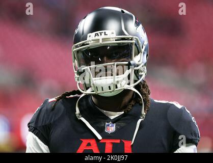 Atlanta, Georgia, USA. 11. September 2022. Atlanta Falcons läuft vor dem Spiel gegen New Orleans im Mercedes-Benz Stadium zurück Cordarrelle Patterson (84) (Foto: © Debby Wong/ZUMA Press Wire) Stockfoto