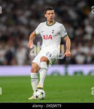 07 Sep 2022 - Tottenham Hotspur gegen Marseille - UEFA Champions League - Gruppe D - Tottenham Hotspur Stadium Clement Lenglet von Tottenham Hotspur gegen Marseille. Picture : Mark Pain / Alamy Stockfoto