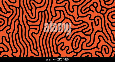 Abstraktes organisches Nahtmuster in Schwarz und Weiß Stock Vektor