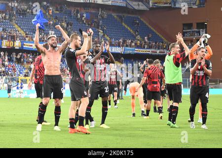 Foto Tano Pecoraro/LaPresse 10 Settembre 2022 - Genua, Italia Sport, CalcioSampdoria vs Milan - Campionato italiano di calcio Serie A Tim 2022/2023 - Stadio Luigi FerrarisNella foto: MilanPhoto Tano Pecoraro/LaPresse 10. September 2022 - Genua, Italien Sport, Fußball Sampdoria vs Milan - Italienische Serie A Fußball-Meisterschaft 2022/2023 - Luigi Ferraris Stadion auf dem Foto: mailand Stockfoto