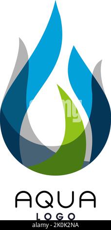 Logo für Wasser oder Feuer Stock Vektor
