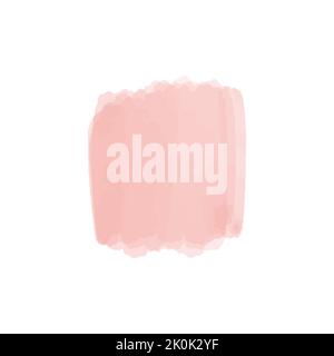 Vektor Rouge rosa Aquarell Flecken Farbe Stropke. Abstrakt rosa Aquarell von Hand auf Papier gemalt. Stock Vektor