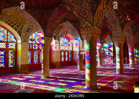 Nasir Ol Molk Moschee auch als Rosa Moschee bekannt, in Shiraz, IranTrusculo  Stockfoto