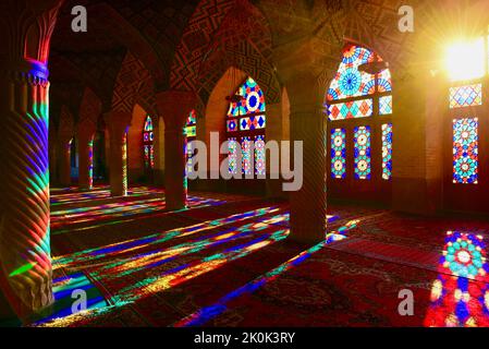 Nasir Ol Molk Moschee auch als Rosa Moschee bekannt, in Shiraz, IranTrusculo  Stockfoto