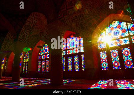 Nasir Ol Molk Moschee auch als Rosa Moschee bekannt, in Shiraz, IranTrusculo  Stockfoto
