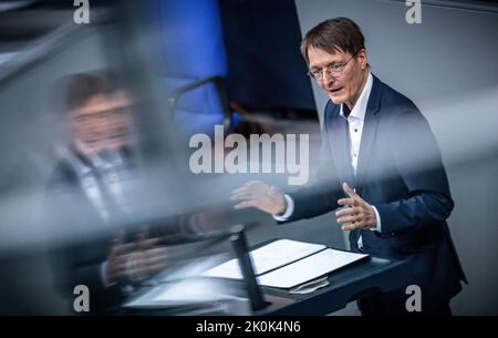 Berlin, Deutschland. 08. September 2022. Karl Lauterbach (SPD), Bundesminister für Gesundheit. Quelle: Michael Kappeler/dpa/Alamy Live News Stockfoto