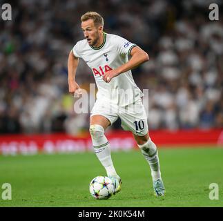 07 Sep 2022 - Tottenham Hotspur gegen Marseille - UEFA Champions League - Gruppe D - Tottenham Hotspur Stadium Harry Kane von Tottenham Hotspur gegen Marseille. Picture : Mark Pain / Alamy Stockfoto