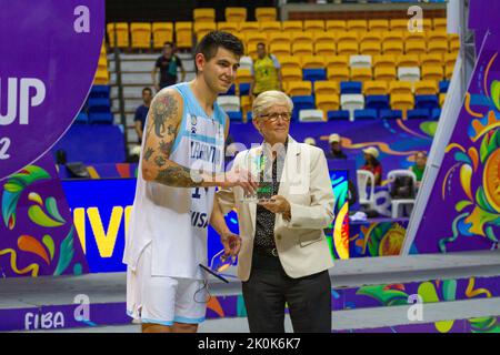 Recife, Brasilien. 11. September 2022. Argentinien schlägt Brasilien 75 x 73 und ist Champion des America Cup der Männer, Americup FIBA 2022, der im Geraldo Magalhães Gym, bekannt als Geraldão Gym, in Recife (PE) ausgetragen wird.Quelle: Marcelino Luis/FotoArena/Alamy Live News Stockfoto