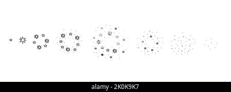 Doodle Feuerwerk explodieren Effekt Burst Sprites für die Animation Stock Vektor