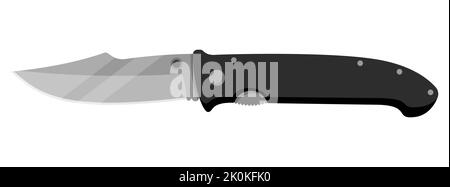 Jackmesser. Niedliches Jackmesser auf weißem Hintergrund isoliert. Vektorgrafik Stock Vektor
