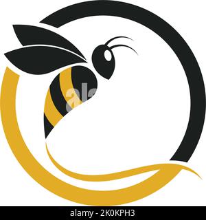 Bee Logo Vorlage Vektor icon Abbildung design Stock Vektor
