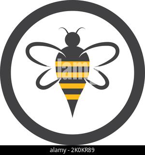 Bee Logo Vorlage Vektor icon Abbildung design Stock Vektor