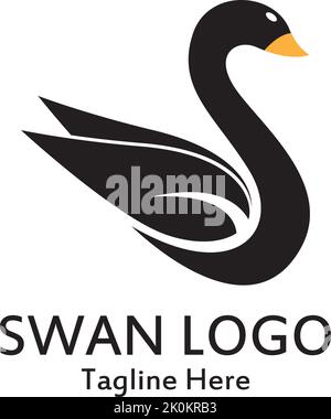 Swan Logo einfache Symbol Vorlage Vektor Illustration kreative Design Stock Vektor