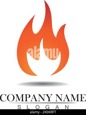 Feuer Flamme natur Logos und Symbole Symbole Vorlage Stock Vektor