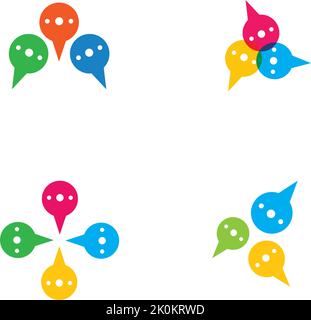 Bubble Logo Vorlage Vektor Symbol Illustration Design Stock Vektor