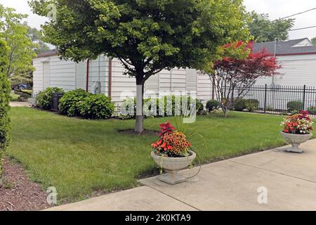 Rückansicht des Familienbungalows Jackson in Gary, Indiana, wo Michael Jackson, seine Brüder und Schwestern aufzogen. Stockfoto