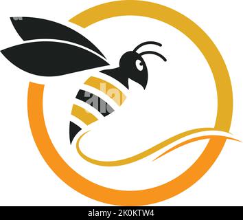 Bee Logo Vorlage Vektor icon Abbildung design Stock Vektor