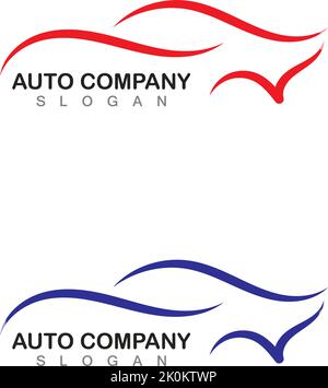 Symbol für die Vorlage für das Auto-Logo der Geschwindigkeitsstufe Stock Vektor