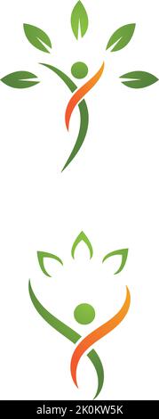 Gesundes Leben Logo Vorlage Vektor icon Stock Vektor