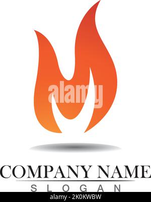 Feuer Flamme natur Logos und Symbole Symbole Vorlage Stock Vektor