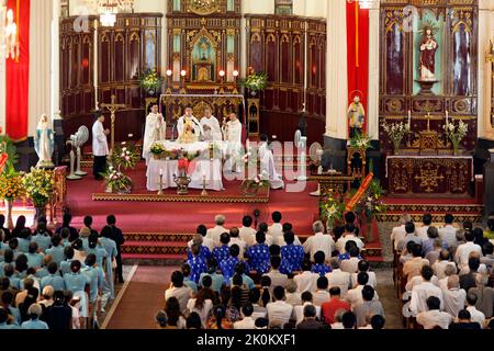 Kathedrale von Maria, Königin des Rosenkranzes, Hai Phong, Vietnam Stockfoto