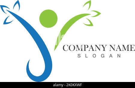 Gesundes Leben Logo Vorlage Vektor icon Stock Vektor