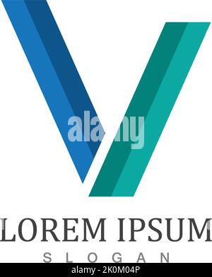 V Letter Logo Business Template Vektor Stock Vektor