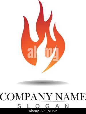 Feuer Flamme natur Logos und Symbole Symbole Vorlage Stock Vektor