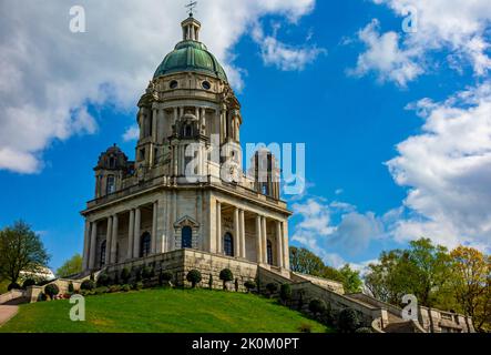 Ashton Memorial im Williamson Park Lancaster Lancashire England Großbritannien erbaut von Lord Ashton, entworfen von John Belcher im edwardianischen Barockstil im Jahr 1909. Stockfoto