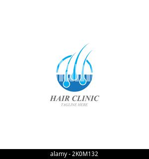 Haarbehandlung Pflege Dermatologie Logo Symbol Illustration Vorlage Design Stock Vektor