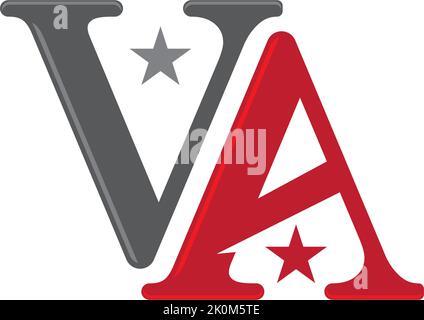 Vektorsymbol für die Vorlage „AV Letter Logo“ Stock Vektor