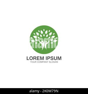 People Tree Logo Template Design-Vektor Stock Vektor