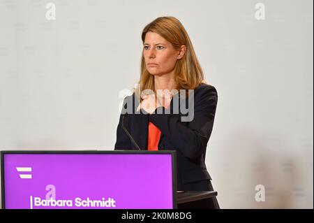 Wien, Österreich. 12. September 2022. Präsentation der Energieeinsparkampagne der Bundesregierung im Ministerium für Klimaschutz mit Barbara Schmidt, Generalsekretärin des österreichischen Energieministeriums Stockfoto