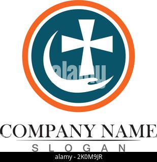 Kirche Logo Vorlage Design Vektor Illustration Stock Vektor