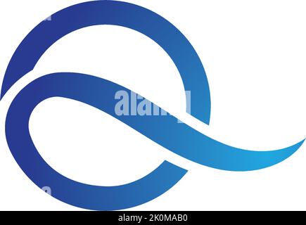 Design-Vorlage für das Wasserwellenlogo Stock Vektor