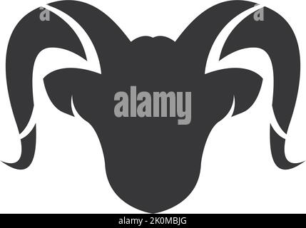 RAM Horns Vector Logo Icons Vorlage Stock Vektor