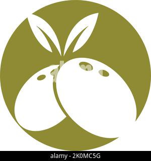 Olivenöl logo Vorlage Vektor icon Abbildung design Stock Vektor