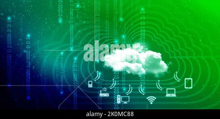 2D Rendering-Technologie Cloud Computing Stockfoto