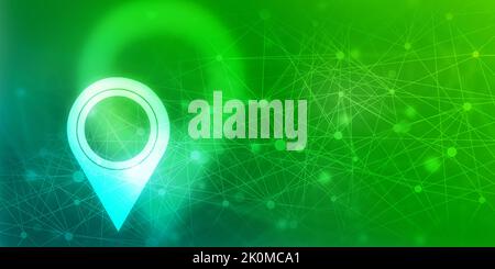 2D Darstellung des roten Kartenzeigers Stockfoto