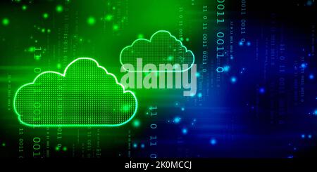 2D Rendering-Technologie Cloud Computing Stockfoto