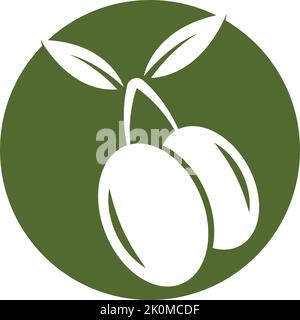 Olivenöl logo Vorlage Vektor icon Abbildung design Stock Vektor