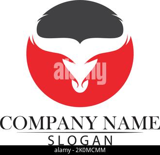 Stier Horn Logos und Symbole Vorlage Symbole app Stock Vektor
